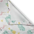 thumbnail image 3 of Ambesonne Tropical Kitchen Curtains, Flamingo Birds Pineapple, 55"x45", Pink Mustard, 3 of 3