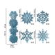 thumbnail image 2 of Adornos coloridos de copos de nieve, 40 piezas de polvo de brillo navideño, colgante navideño de copo de nieve con brillo navideño, diseño exquisito, 2 of 6