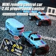 thumbnail image 2 of Mini Rc Monster Truck, Monster Truck Remote Control Car, Rechargeable Remote Control Semi Truck with Trailer, Steering Adjustable/Speed (5#), 2 of 8