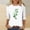 A1509 White, variant on St. Patrick's Day Shirt for Women Cascading Glitter Clovers Graphic T-Shirt 3/4 Sleeve Crewneck Casual Soft Festival Apparel Charm Gift