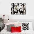 thumbnail image 5 of Nawypu   Wild Animal Canvas Wall Art Black Bear Deer Moose Family in Forest Rustic Wood Painting Picture Abstract Artwork Prints for Home Farmhouse Bathroom Decor Framed Ready to Hang, 5 of 5