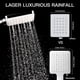 thumbnail image 3 of Cabezal de ducha, cabezales de ducha de alta presión con 6 rociadores, solo cabezal de ducha eléctrico, cabezal de ducha grande universal con ahorro de agua, color plateado, 1 unidad oso de fresa Electrónica, 3 of 5