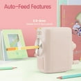 thumbnail image 4 of Deli Manual Pencil Sharpener, Music Themed Pencil Sharpener with Adjustable Point and Auto-in Design for Pencils and Colored Pencils, Auto-Feed Hand Crank Pencil Sharpener, Pink, 4 of 7