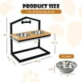 thumbnail image 3 of Gymax Elevated Dog Bowls Feeder Adjustable Raised Bowls Stand with 5 Heights Natural, 3 of 10