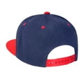 thumbnail image 4 of Falari Wholesale 12 Pack Snapback Hat Cap Hip Hop Style Flat Bill Blank Solid Color Adjustable Size Navy/Red, 4 of 6