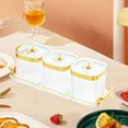 thumbnail image 1 of Cuencos divididos para servir aperitivos, bandeja de frutas secas con tapa, bandeja de aperitivos, bandeja para servir nueces y dulces para , Clear 3 cuadrícula, 1 of 8