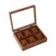 thumbnail image 1 of Caja para relojes, contenedor antipolvo, clásico premium para hombres y mujeres, organizador y soporte 6 ranuras, 1 of 9