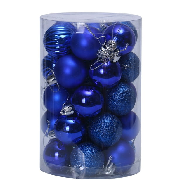 34PCS Christmas Balls Ornaments, 60MM Painted Shatterproof Festive
