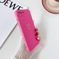 thumbnail image 5 of for iPhone 8 Plus Case,iPhone 7 Plus Case,Side&Back Cute Plated Love Heart with Anti-Fall Lens Camera Cover Protection Soft TPU Shockproof Anti-Fingerprint Phone Case for Women Girl Men,Rose Red, 5 of 11