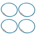 thumbnail image 1 of Unique Bargains 6 Inch Wire Keychain Cable Stainless Steel Key Ring Loop, Sky Blue 4 Pack, 1 of 6