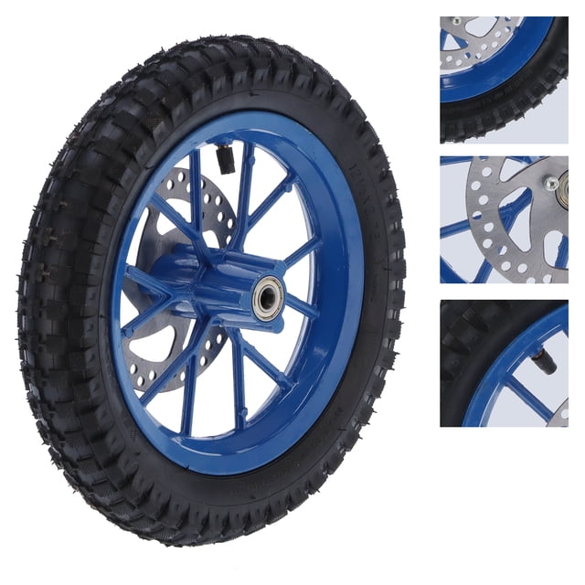 Neumático delantero para mini moto de cross de 125 x 275 pulgadas neumático delantero de goma gruesa para moto de cross con tubo interior y llanta de metal repuesto de