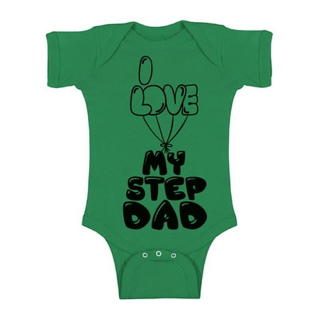Awkward Styles Best Father Bodysuit Short Sleeve Cute One Piece I Love my Step Dad Baby Bodysuit Short Sleeve Step Father Clothing Collection Best Baby Gifts I Love my Daddy One Piece for (Best Clothing Style For My Body Type)