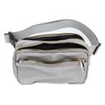 thumbnail image 4 of Riñonera de tela Oxford para mujeres y hombres, viajes al aire libre, senderismo, correr, ciclismo, gris claro, 4 of 5