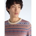 thumbnail image 4 of Free Assembly Men's Fair Isle Sweater with Long Sleeves, Midweight, Sizes XS-3XLT, 4 of 6
