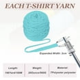 thumbnail image 2 of Uxcell T-Shirt Yarn for Crocheting with Hook 2 Pack 196 Yards Yarn Lake Blue, 2 of 6