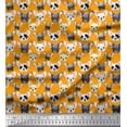 thumbnail image 1 of Soimoi Cotton Duck Fabric Puppy Face Dog Printed Fabric 1 Yard 42 Inch Wide, 1 of 1