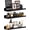Black, variant on Clear Floating Shelf – Wall Organizer for Nail Polish, Books, Decor, Makeup, Perfume, for Bedroom, Living Room, Kitchen, Bathroom