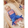 thumbnail image 6 of BemeyourBBs Toddler Baby Baby Girl 4th of July Outfit Patriot Independent Day Romper Overalls Summer Clothes Sleeveless Stars and Stripes Print Jumpsuit Bell Bottoms Baby Girl Fourth of July Outfit, 6 of 9
