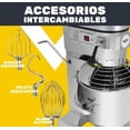 thumbnail image 3 of Batidora Industrial Planetaria 30 Litros Acero Inoxidable 1500W Amasadora Mezcladora 3 Velocidades, 3 of 5