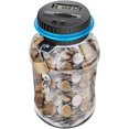 thumbnail image 1 of HUGFEGWE Money Box with LCD Screen Money Box with Lock LCD Digital Counter 2.5l Capacity Clear Plastic Safe Coins Saving Pot Piggy Bank Home Supplies Large Capacity Coin Container Euro U2537-15970, 1 of 7