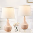 thumbnail image 1 of NATYSWAN Pink Table Lamp Set of 2, Ceramic Table Lamp Classic Beside Lamps Nightstand Lamp Modern Table Lamp for Living Room, Bedroom Office, Rocker Swtich (LED Bulbs Included), 1 of 8