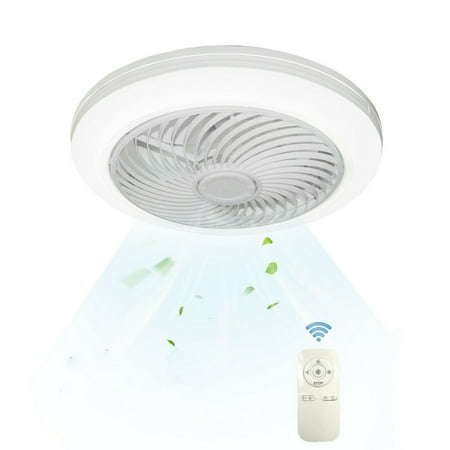 

Miumaeov Ceiling Fans with Light Round LED Ceiling Light Fan with Remote Control Acrylic Lampshade Enclosed Low Profile Ceiling Light Three Color Dimming for Bedroom Living Room White