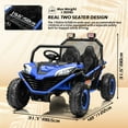 thumbnail image 2 of OTTORD 24 V Ride on Car UTV 2 Seater, 2x200W Electric Car Truck with Metal Frame, Brake&Gas Pedal, EVA Tires,3 Speed (Blue)), 2 of 8
