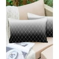 thumbnail image 6 of Black Ombre Throw Pillow Cover 16 x 24 Inch Decorative Pillow Cover Modern Geometric Abstract Rhombus Striped Lumbar Pillowcase Seasonal Rectangle Cushion Case for Couch Sofa Bed Living Room, 6 of 7