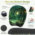 thumbnail image 5 of Large Mouse Pad with Wrist Support 4 in1 Set, XXL Big Game Mousepad + Keyboard Wrist Rest+Mouse Wrist Rest Pad +Coaster Gaming Mat for Women Men Home Office Computer I Green Plants Romantic Rain, 5 of 15