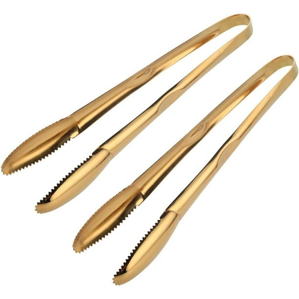 Stainless Steel Cooking Tongs for Frying, 9 Inches Serving Tongs
