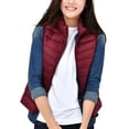 thumbnail image 1 of Innerwin Doudounes Manches Longues Gilet Matelassé Col Montant Chaud Rouge Vin 3TG, 1 of 3