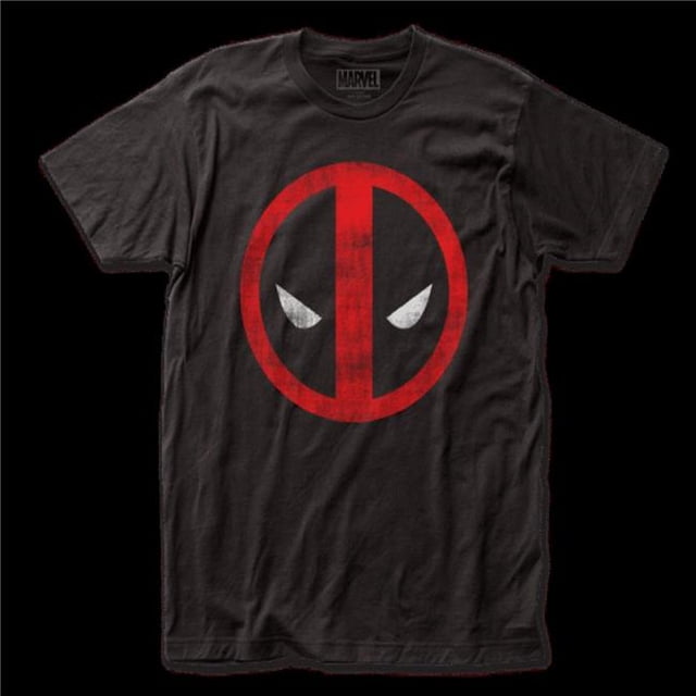 Deadpool 817411-4XLarge Distressed Logo T-Shirt, Black - 4XL
