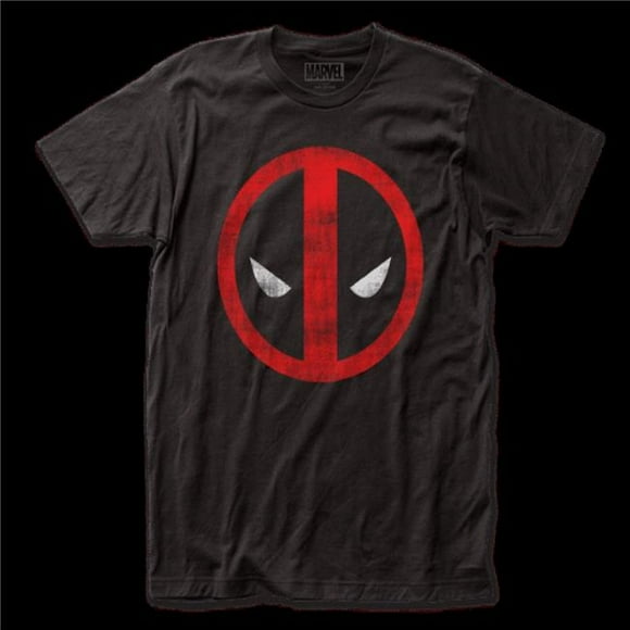 Distressed Logo T-Shirt, Black - 4XL