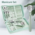 thumbnail image 2 of New Nail Clipper Set Wholesale Stainless Steel Beauty Set Zipper Bag Manicure Knife Clipper Nail Nail Tools Christmas Gift (Green 10 pcs set), 2 of 7