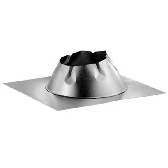 Duravent 10Dt-Ff 10" Class A Chimney Pipe Flat Roof Flashing - Galvanized