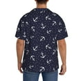 thumbnail image 5 of Fotbe Anchor print Short Sleeve Button Down Shirts for Men Casual Summer Beach Wrinkle Free Shirt-4X-Large, 5 of 7