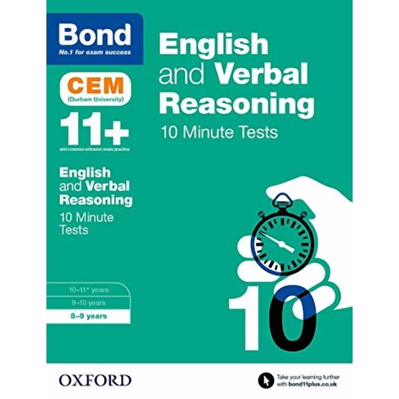 Bond 11 : English & Verbal Reasoning: Cem 10 Minute Tests : 8-9 Years