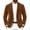 Khaki, variant on ZVNAΖH Mens Corduroy Blazer Sport Coat Single Breasted Lapel Collar with Pockets