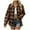 Brown-A, variant on plaid shirts for women