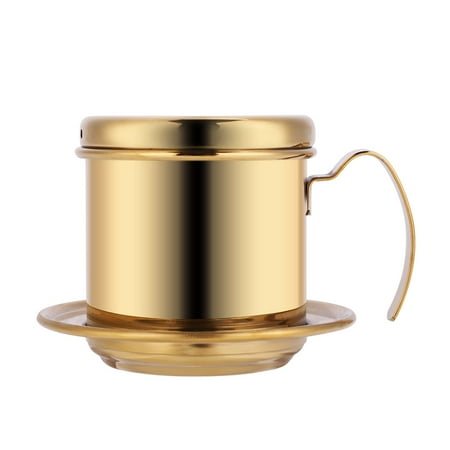 

Tebru Stainless Steel Cup Vietnamese Coffee Drip Filter Maker Infuser Home Coffee Drip Filter Maker Coffee Filter