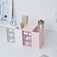 thumbnail image 3 of Miangastore Compartment Stationery Container Pink 1Pack 4.7x4.7x3.9in, 3 of 8