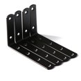 thumbnail image 5 of 4 soportes de estante de acero negro resistente, soporte de esquina en L, soporte de ángulo de articulación decorativo para estante de 5 x 3 pulgadas, soporte para colgar en la pared con tor, 5 of 5