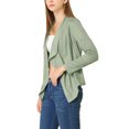 thumbnail image 4 of INSPIRE CHIC Veste en Faux Suède pour Femme à Manches Longues, devant Drapé, Vestes de Moto, 4 of 6