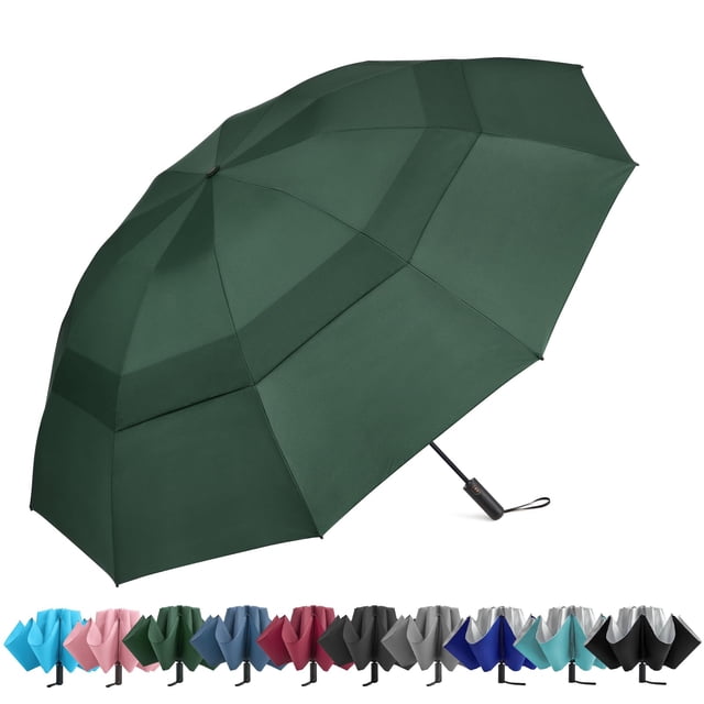 Paraguas de golf G4Free, compacto, recorrido inverso, 105 cm, verde oscuro