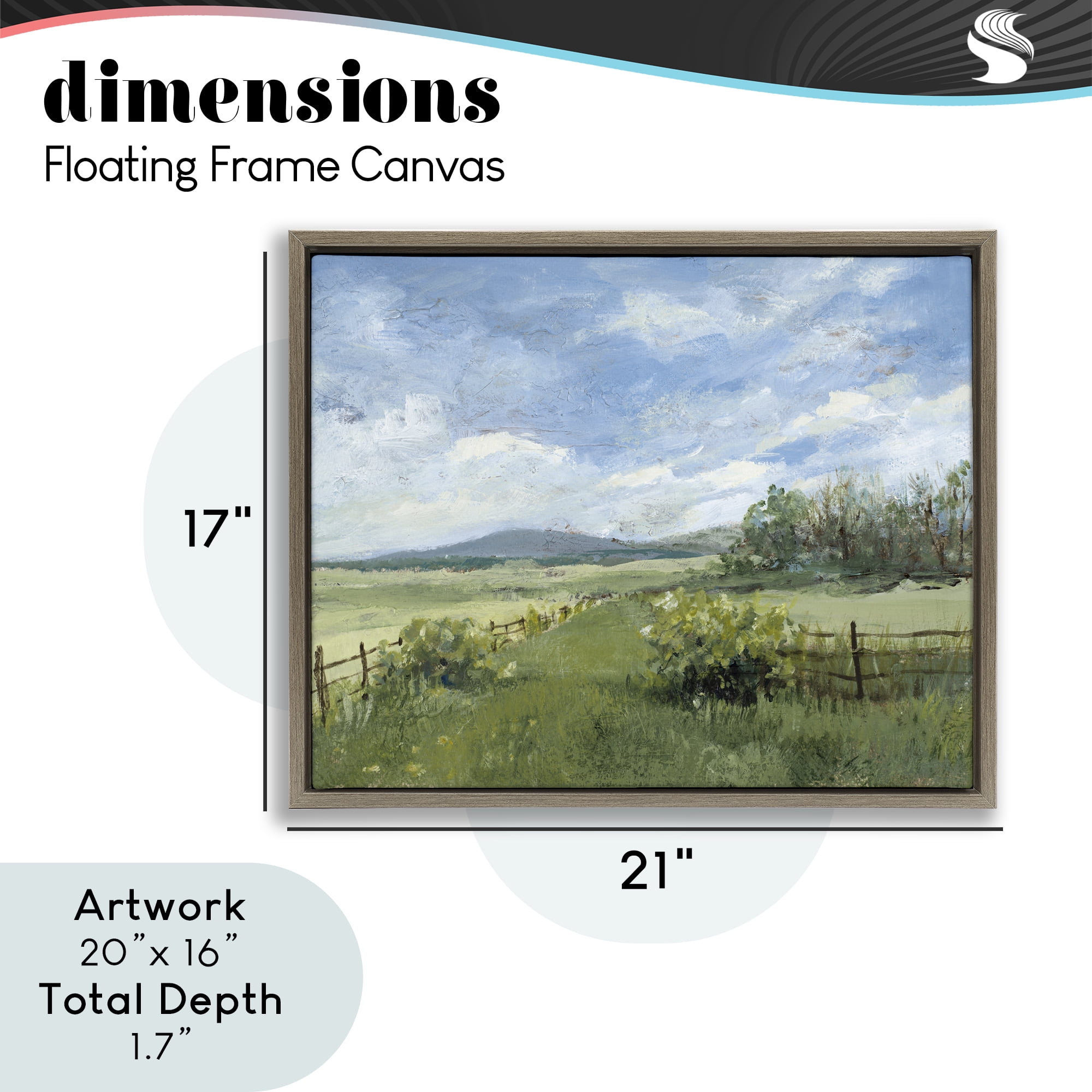 Stupell Industries Thank You Nature Landscape Brown Framed Floater Canvas Wall Art, design by Lanie Loreth