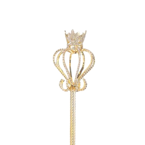 Cetro De Princesa Con Diamantes De Imitación - Varita De 20 Pulgadas Para Cosplay, Bodas Y Concursos - Accesorio Real Para Niñas Y Adultos