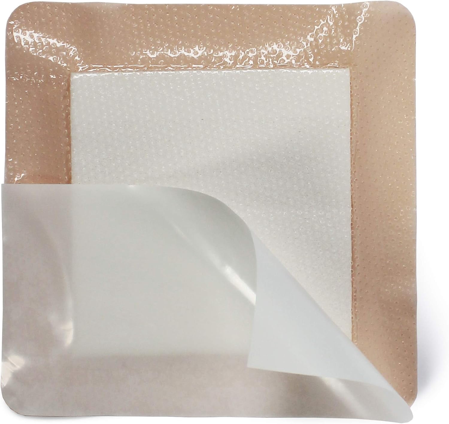 Med Pride Silicone Bordered Foam Bandages for Wounds 6x6 Inch, 10 pack Adhesive Sterile Silicone Foam Dressing