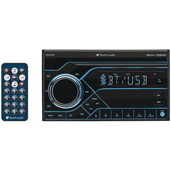 Planet Audio PB455RGB Double Din Digital Media Receiver AM//FM Bluetooth w//USB