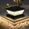 thumbnail image 5 of Weloille Outdoor Solar Post Light Modern LED Fence Deck Cap Light Solar Pillar Column Lamp for Flat Surface Patio Garden Decoration, 5 of 5