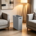 thumbnail image 4 of WEXOPE Narrow Slit Garbage Bin with Handle, Slim Plastic Trash Can for Kitchen Bathroom Bedroom, Space Saving Waste Basket for Home Storage,Gray, 4 of 6
